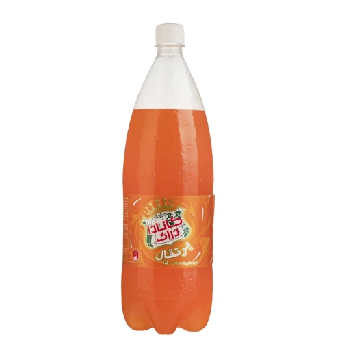 canpo1500 نوشابه گازدار کانادا درای با طعم پرتقال- 1500 میلی لیتر(6عددی) - Image 1