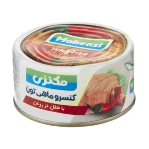 کنسرو ماهی تون با فلفل در روغن گیاهی 180 گرمی مکنزی (12عددی)